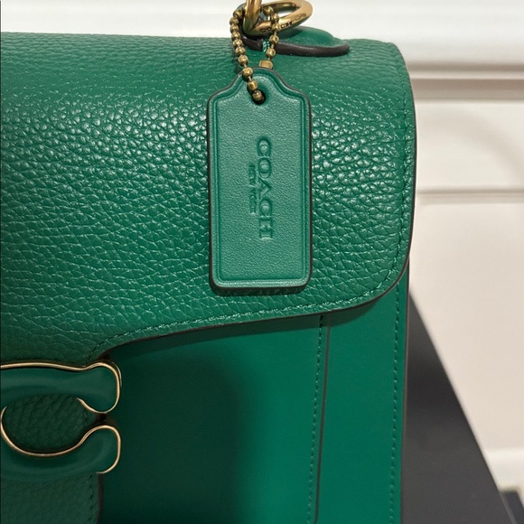 Coach Tabby Green Leather Satchel NWT - Picture 4 of 7